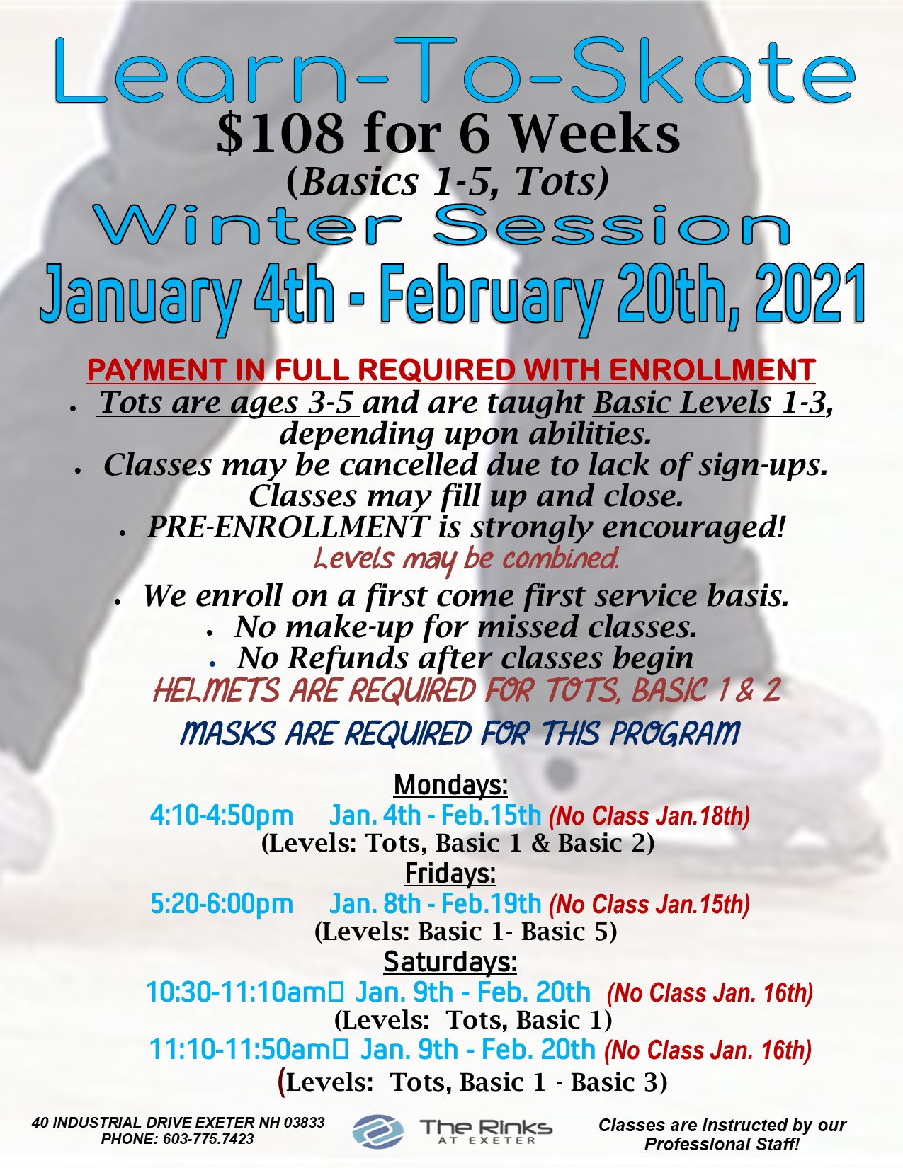 Learn To Skate - The Rinks at Exeter